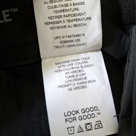 Kenneth Cole Men's Gray Techni-Cole Performance Slim Fit Pants Size 32 x 34 - Picture 8 of 15